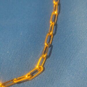 24" inch long gold filled paperclip chain, 4mm Beautiful classy statement piece